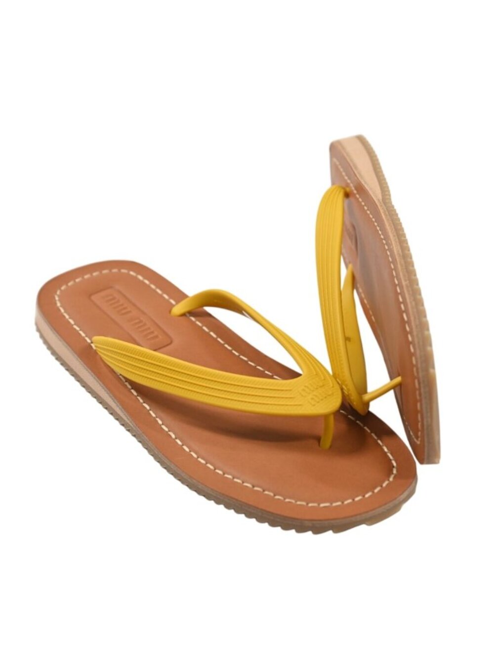 Miu Miu Thong Sandals in Yellow